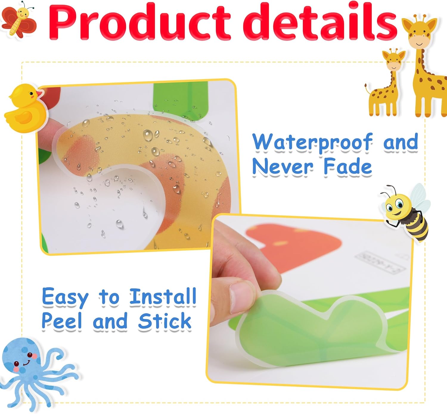 Educational Number Wall Decals for Kids 1-10