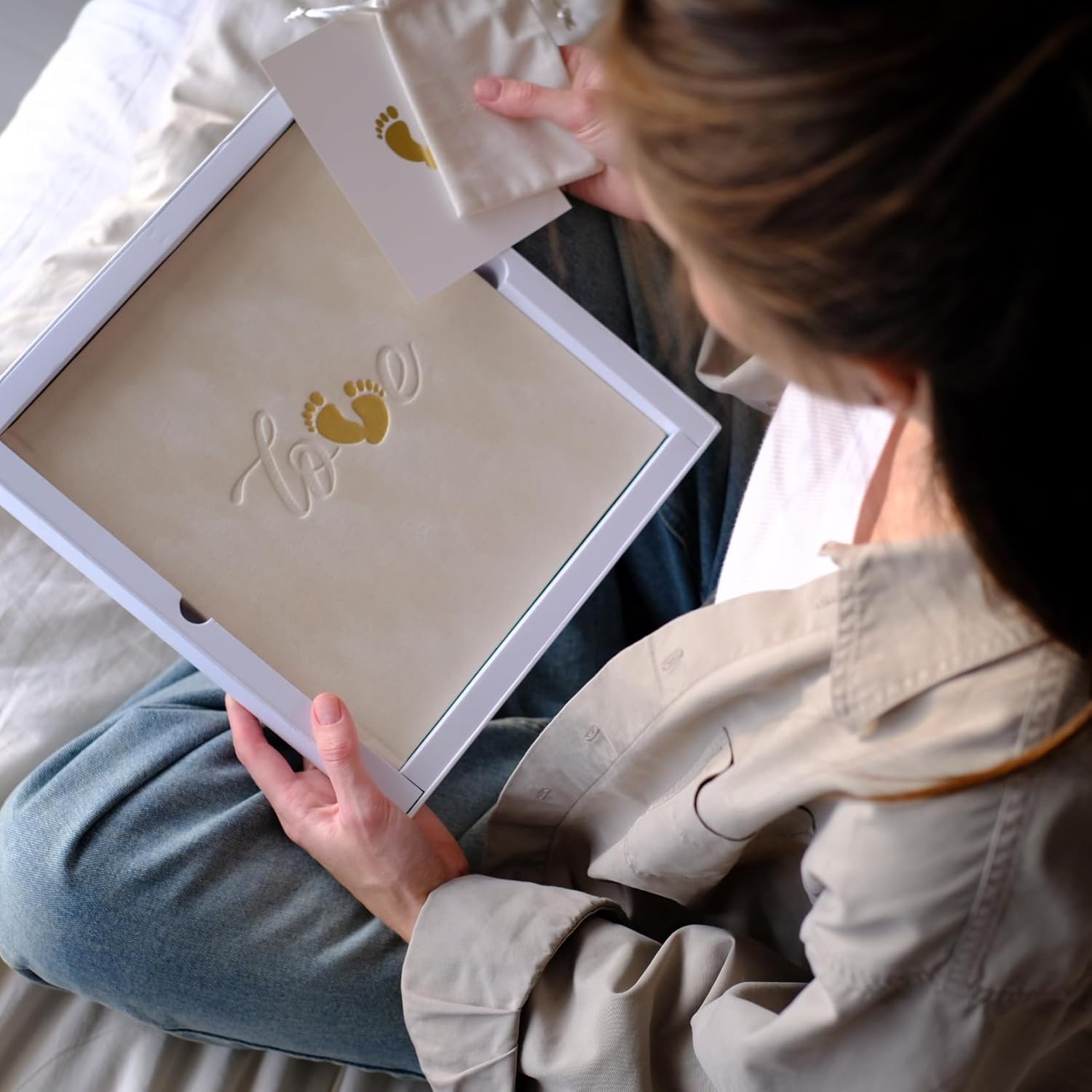 Baby Memory Book for New Parents - Keepsake Scrapbook with Stickers and Photo Album