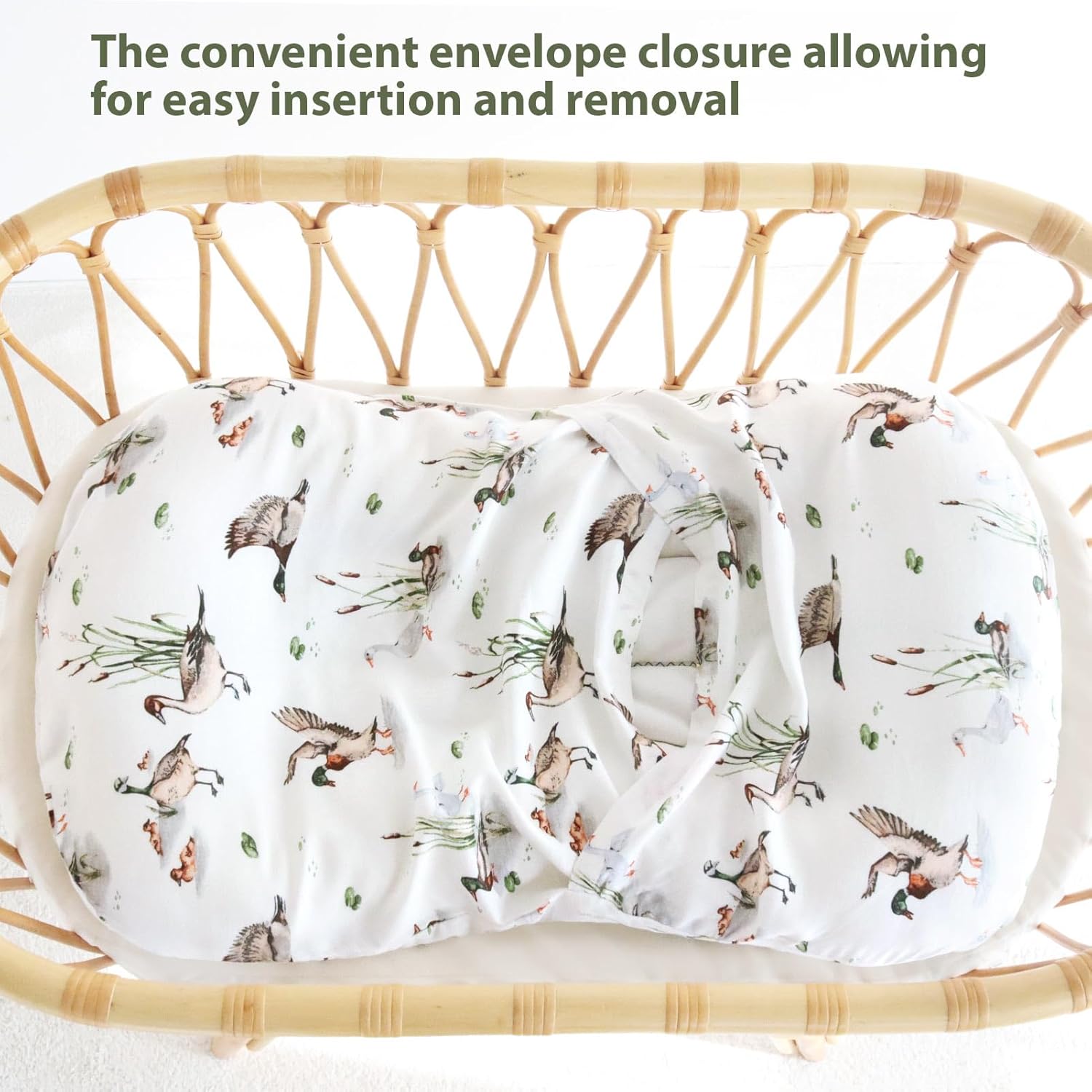 LifeTree Muslin Baby Lounger Cover Mallard Duck Pattern