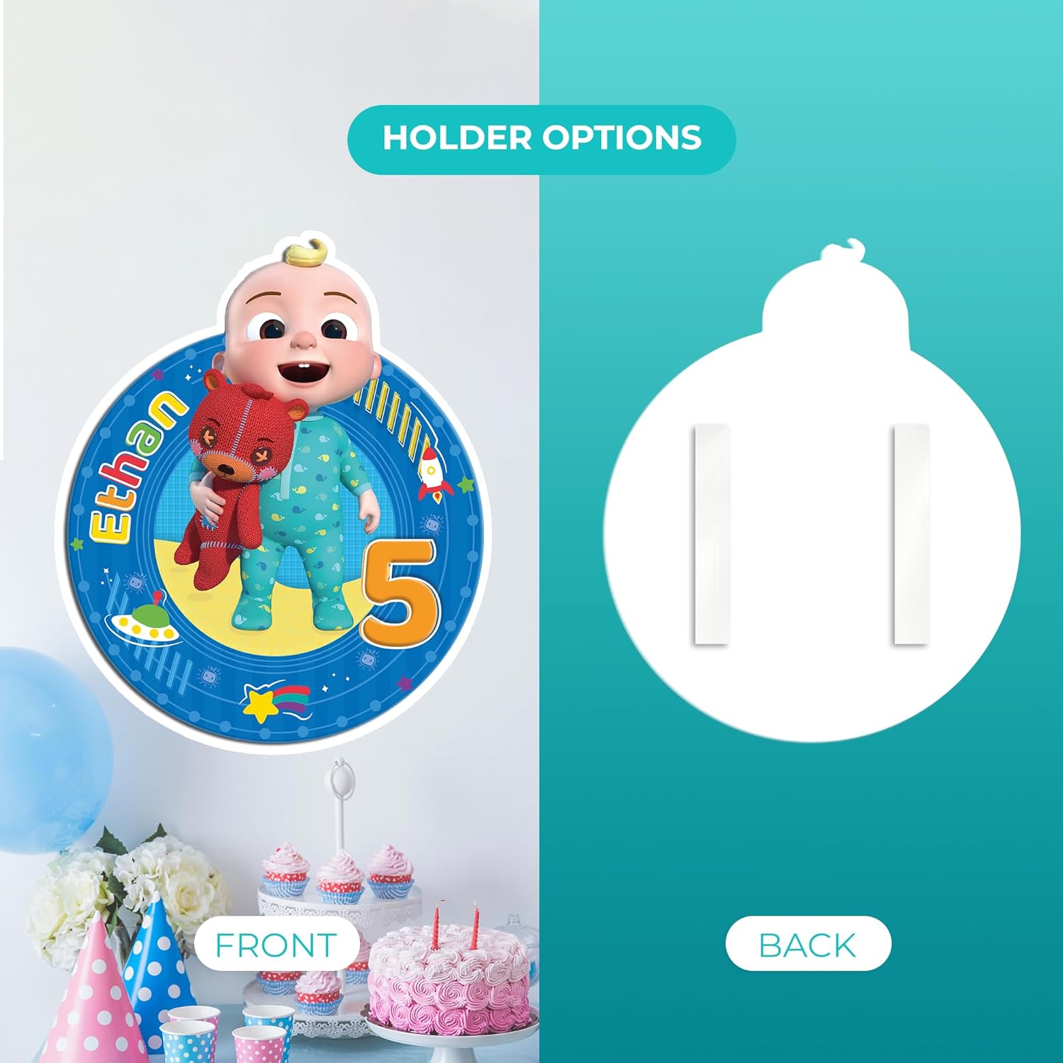 EGD JJ CoComelon Birthday Numbers Wall Plaque