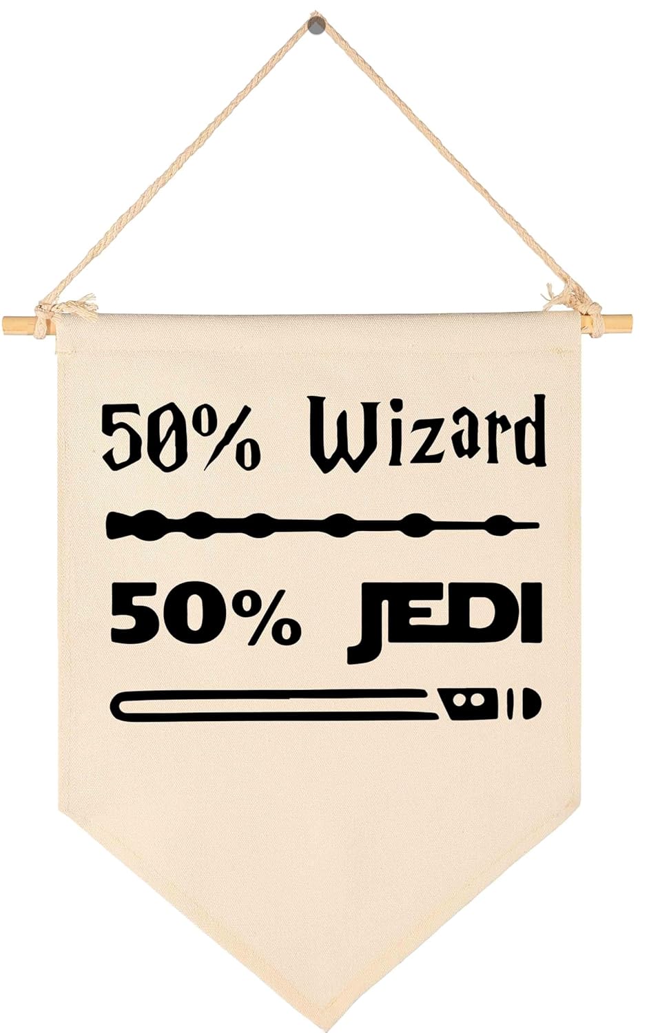 Topthink 50 Wizard 50 Jedi Canvas Hanging Flag Banner Wall Decor Gift for Baby Kids Boy Nursery Teen Room Front Door
