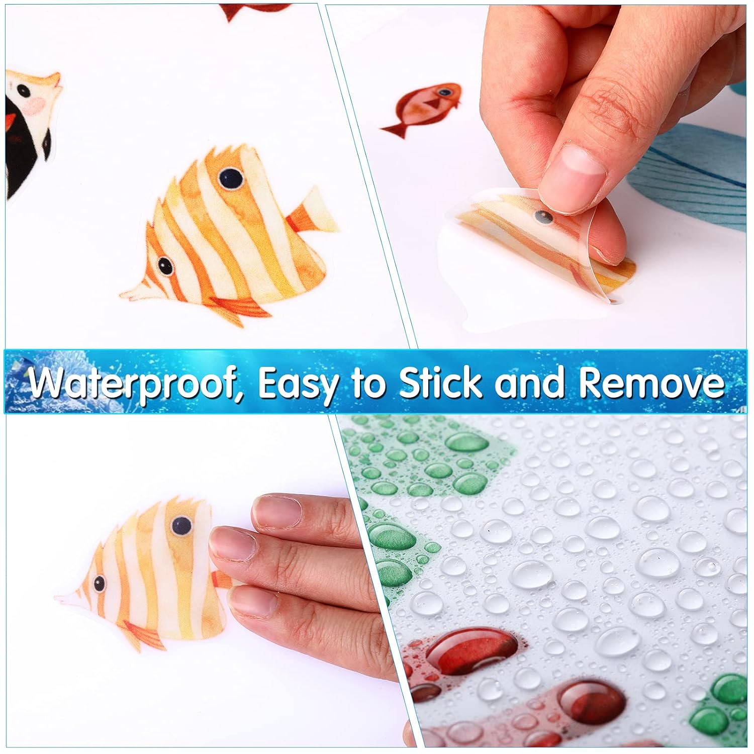 2 Sheets Under the Sea Wall Decals Ocean Life Stickers
