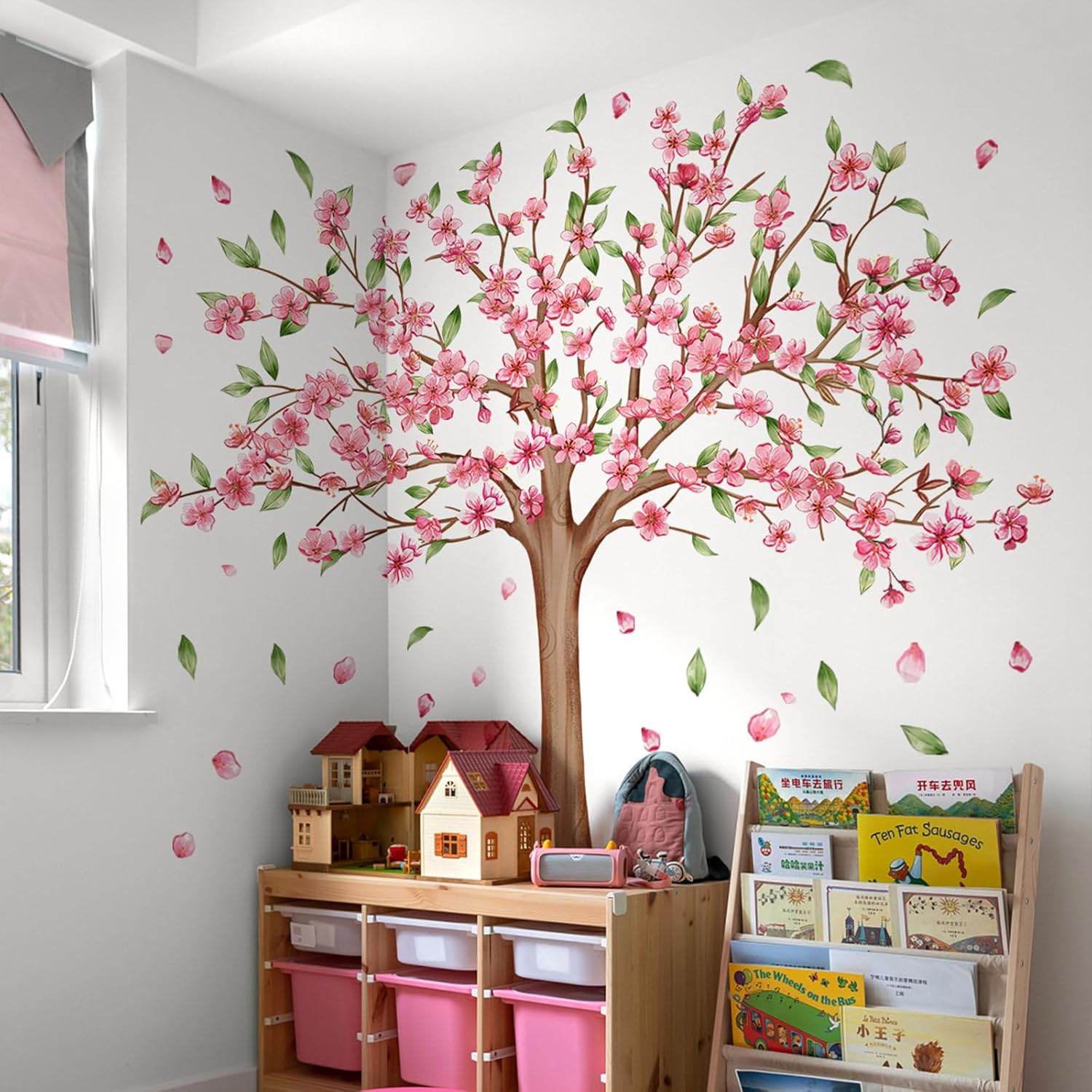 Large Cherry Blossom Wall Decals for Girls Bedroom Decor