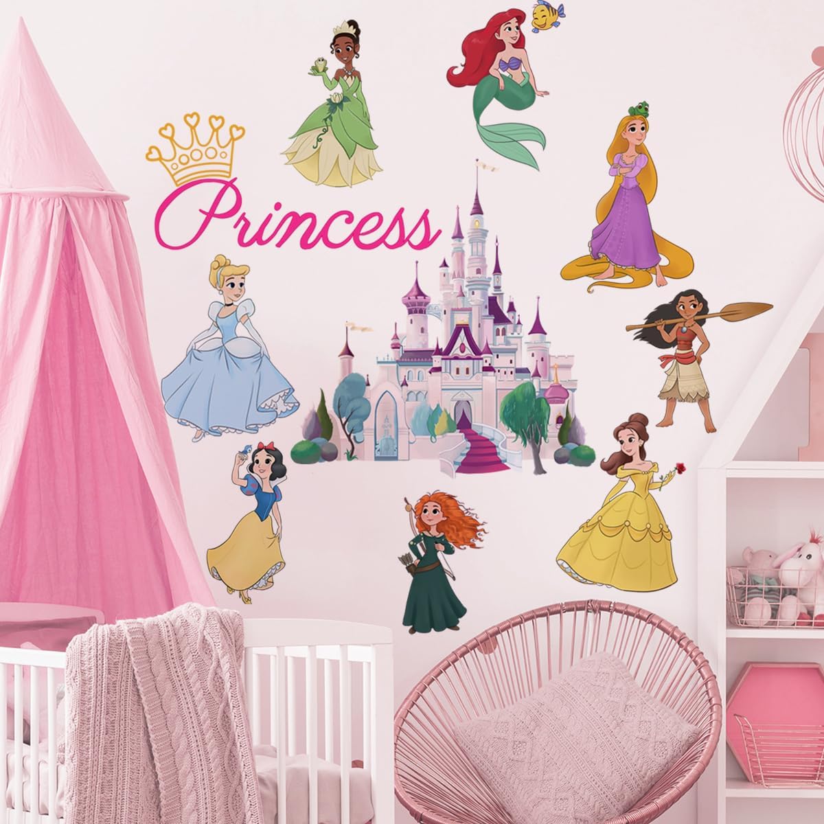 Runtoo Princess Wall Decals for Girls Bedroom Decor Stickers