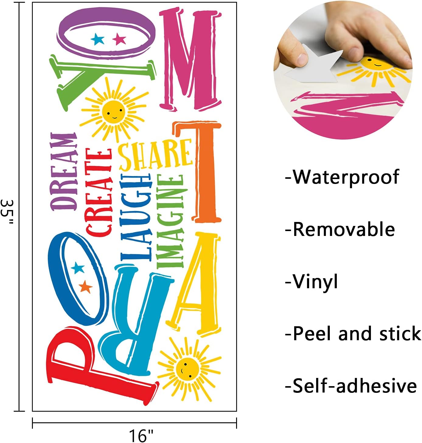 Mfault Large Playroom Rule Wall Decals Stickers