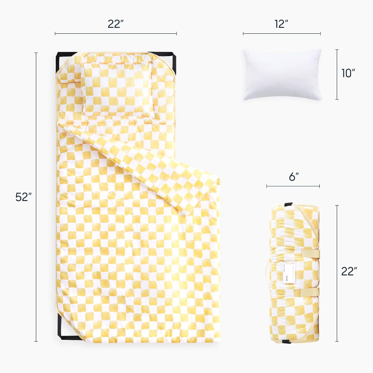 Wake In Cloud Cot Nap Mat with Pillow and Blanket 1