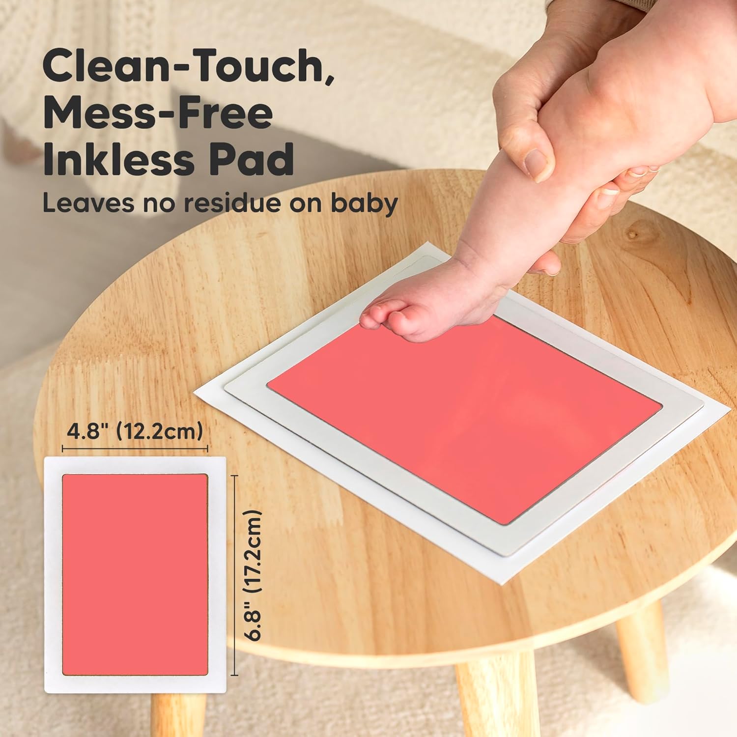 KeaBabies Inkless Hand and Footprint Kit with Frame