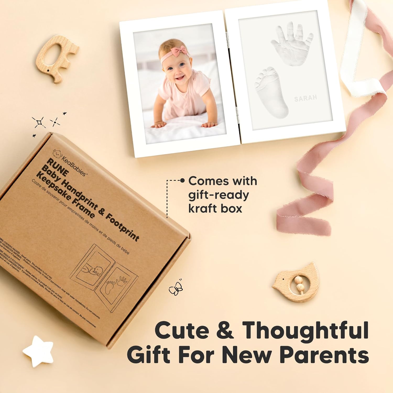 KeaBabies Personalized Baby Keepsake Kit