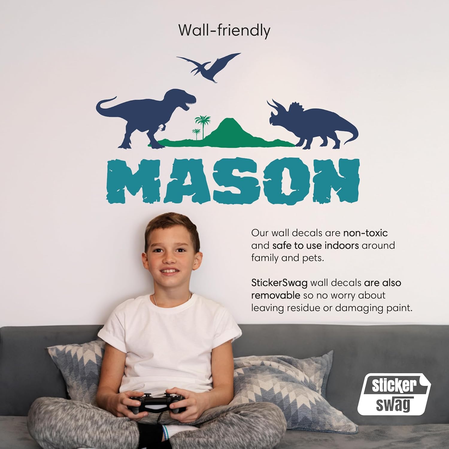 Custom Dinosaur Wall Stickers for Kids Room