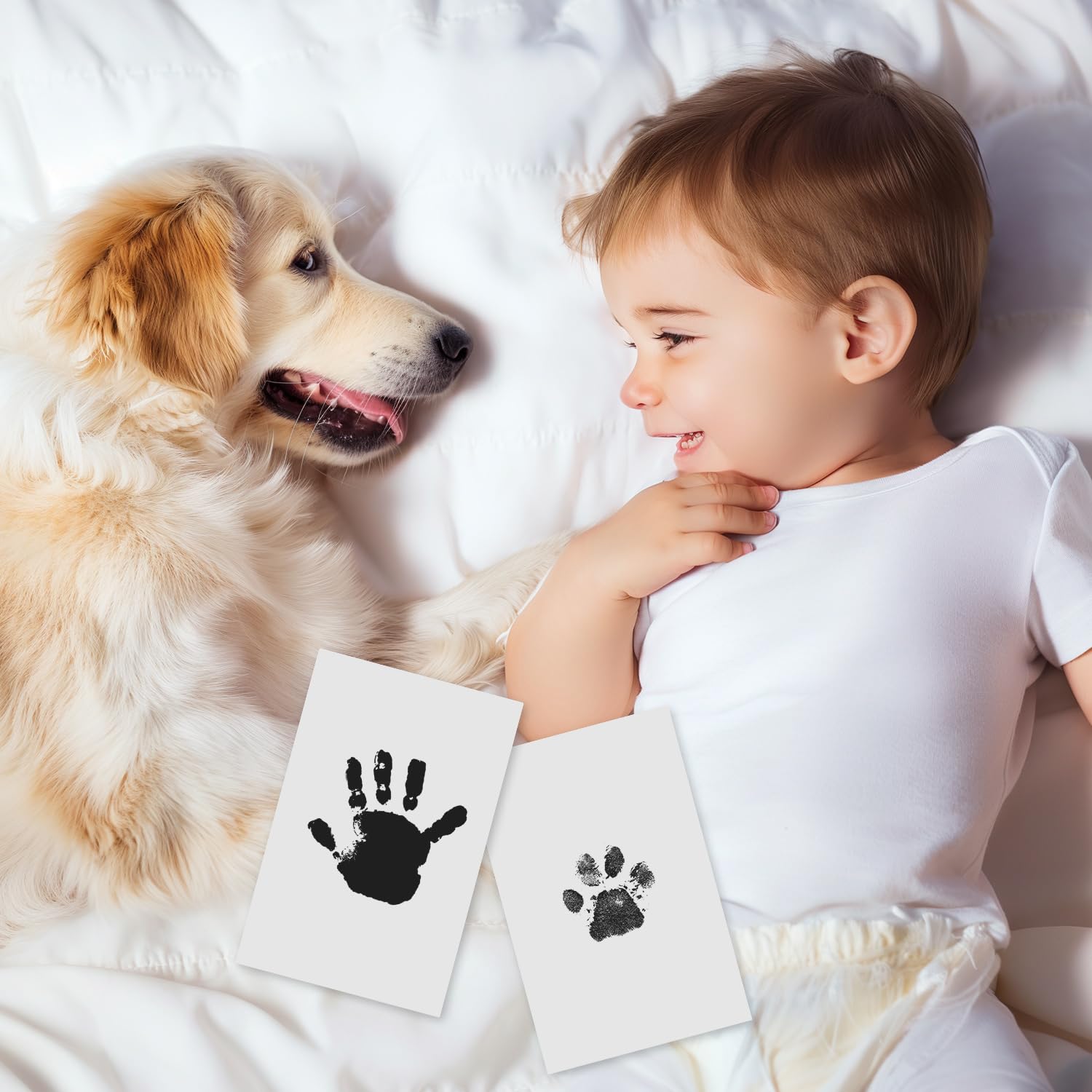 Inkless Baby Handprint Footprint Pad Black
