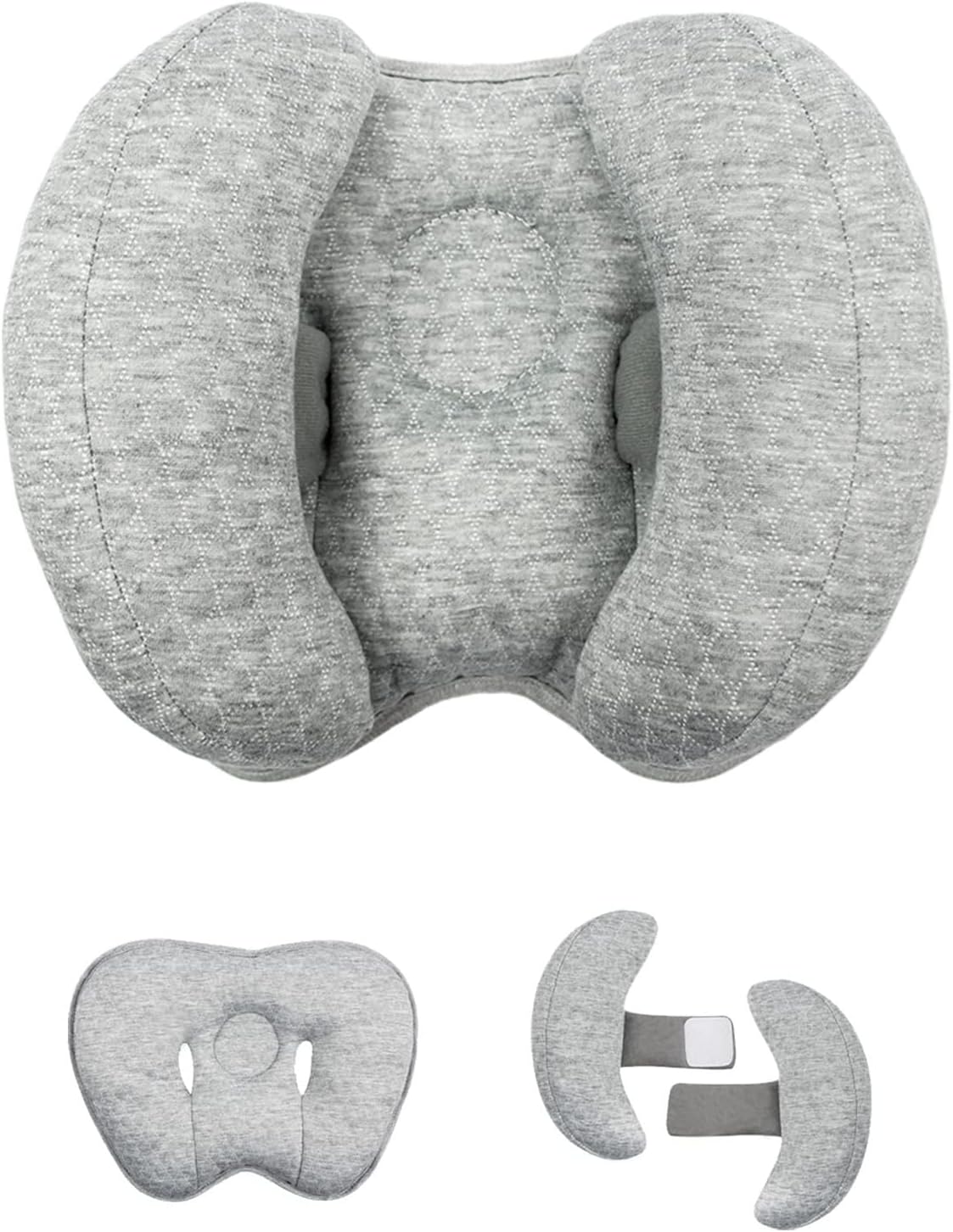 Yufiova Upgrade 2 in 1 Baby Travel Pillow - Banana Shape Adjustable Head Neck Support Car Seat Insert Pillow for Kids