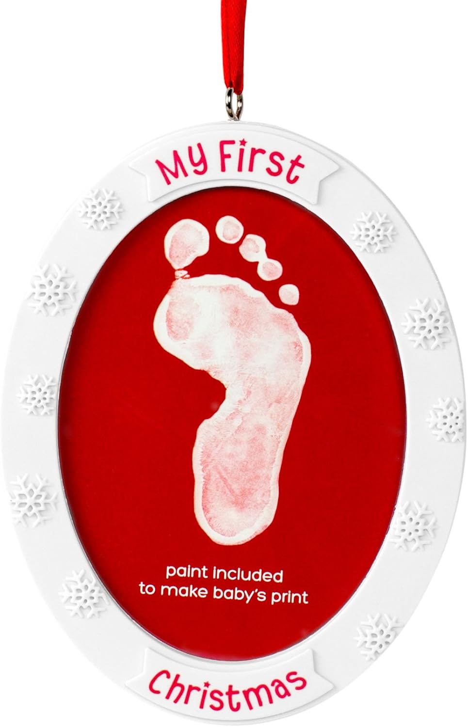 Tiny Ideas Babys First Christmas Handprint Footprint DIY Ornament
