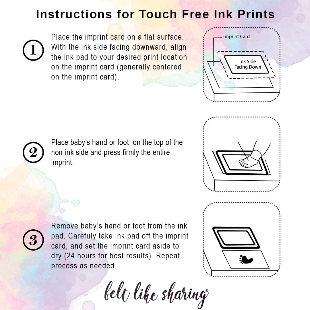 Felt Like Sharing Newborn Handprint and Footprint Kit - Keepsake Frame for Baby