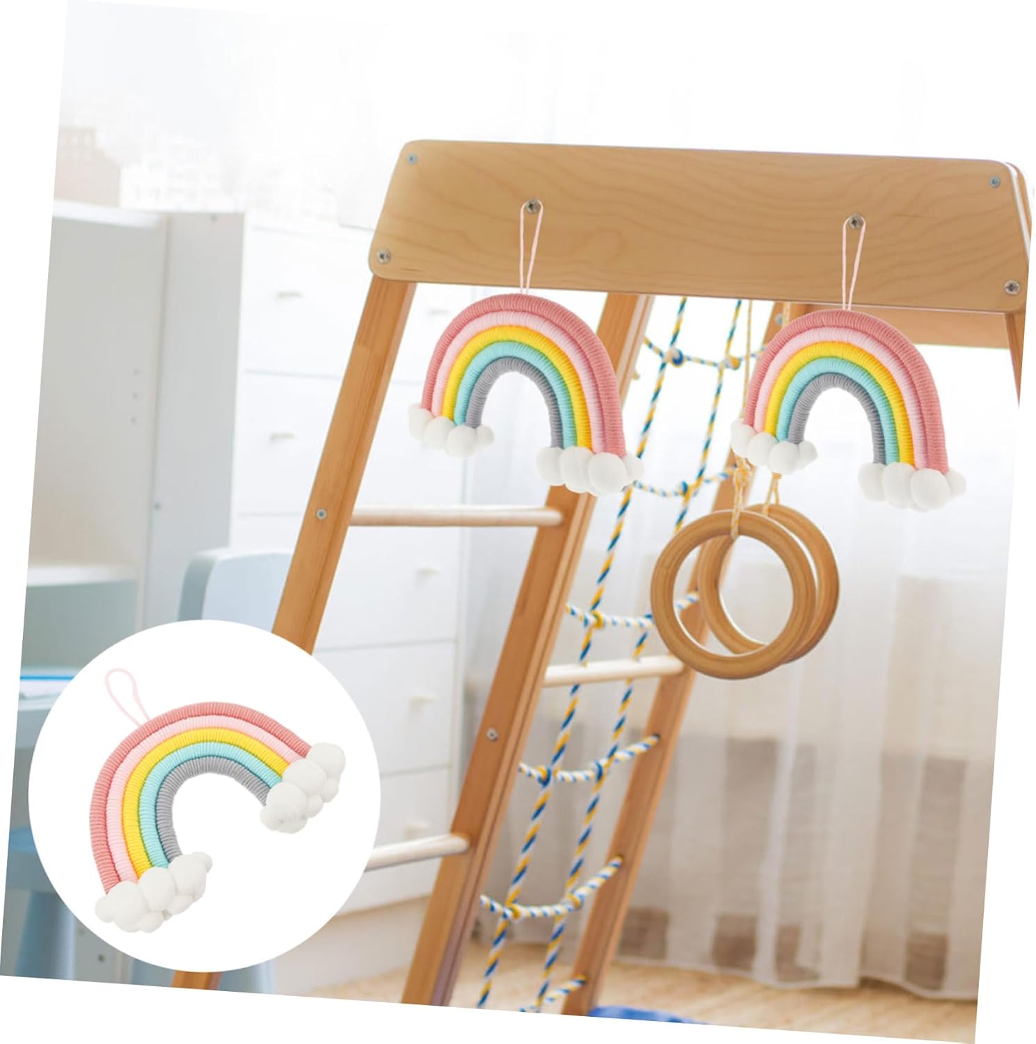 YARNOW Cloud Rainbow Wall Decor Woven Ornament