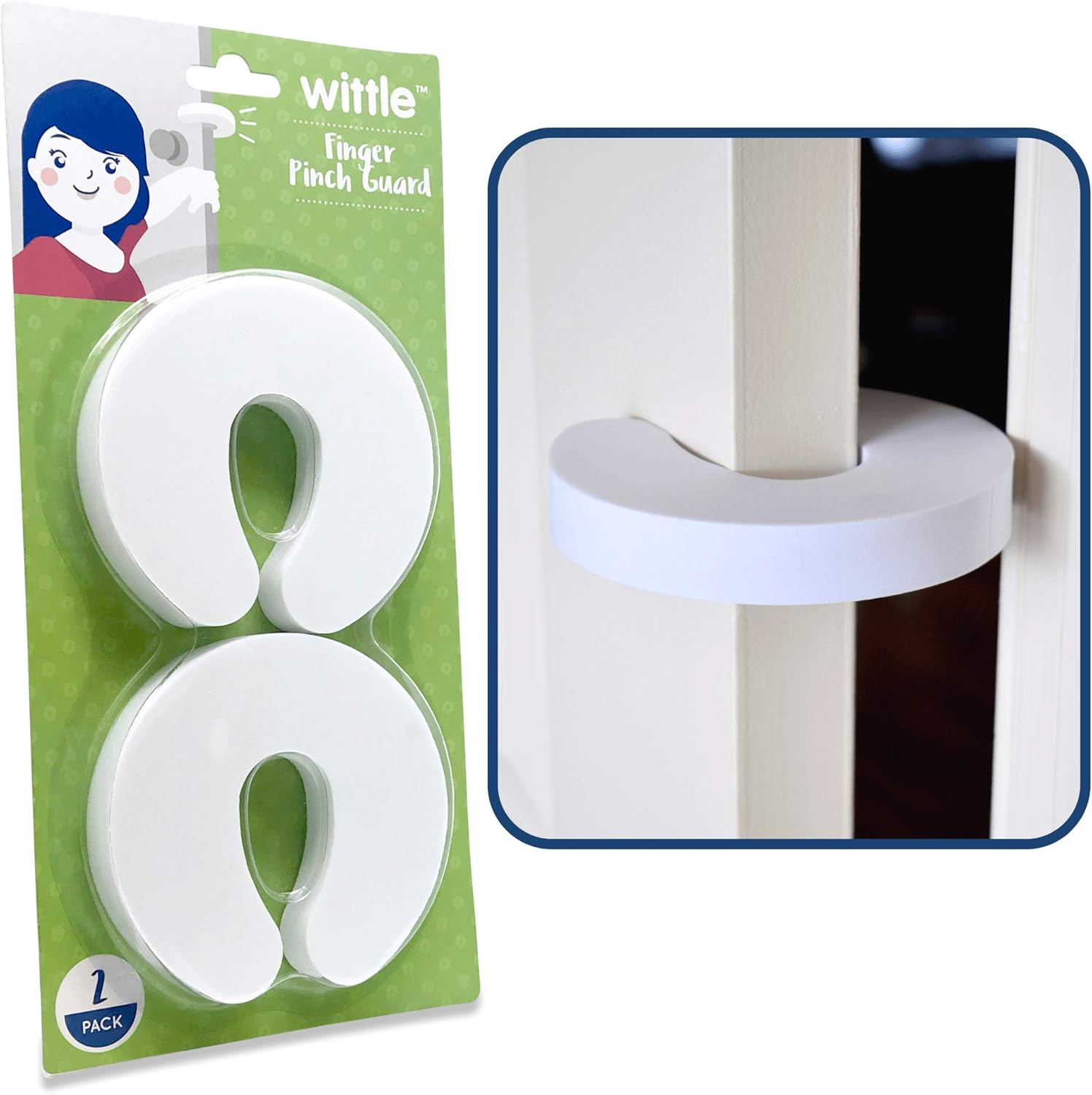 Wittle Finger Pinch Guard - Baby Proof Door Stopper with Soft Foam