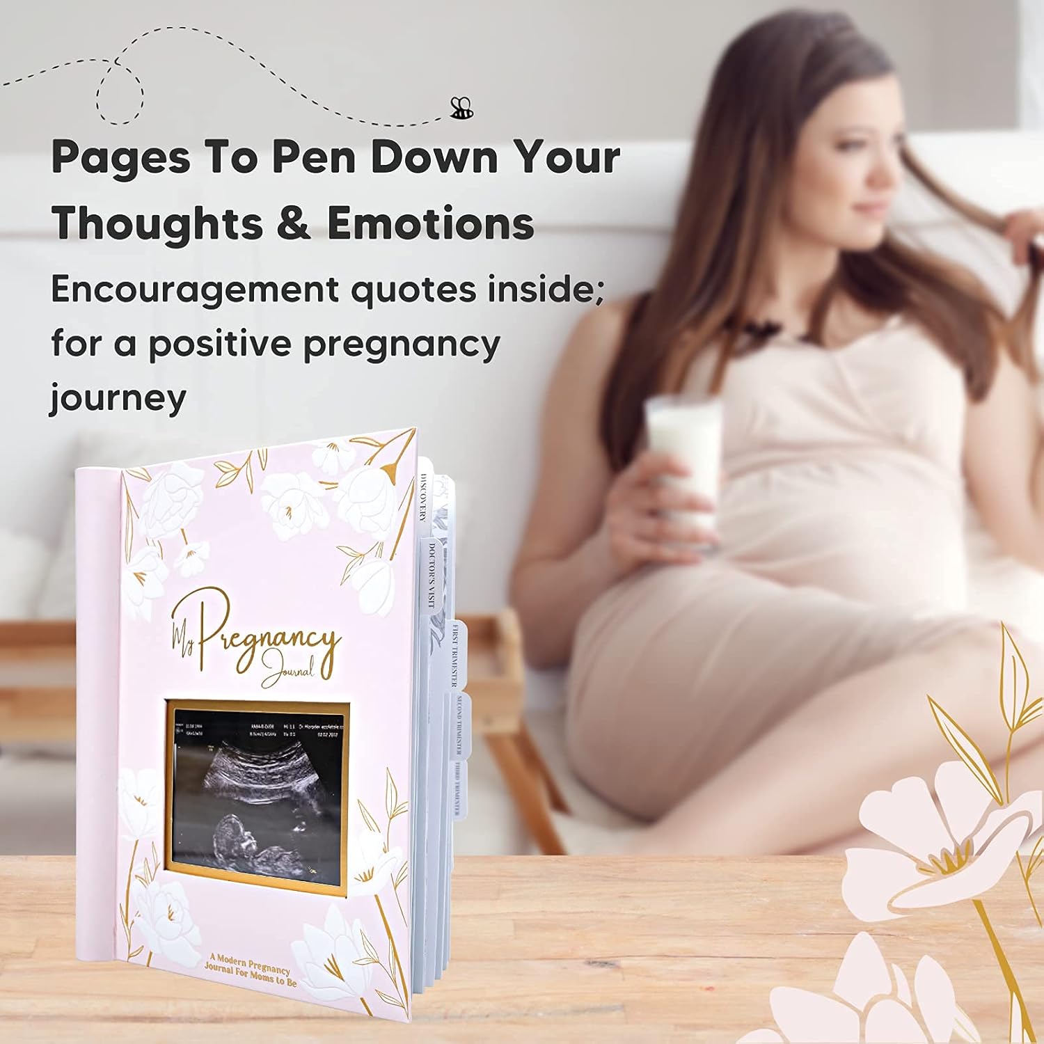 Personalized Baby Handprint Footprint Kit with Pregnancy Journal