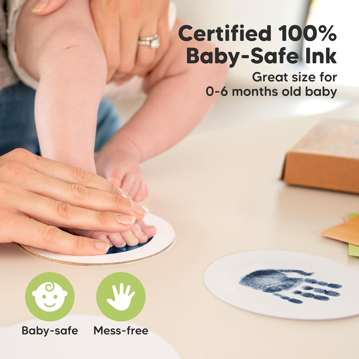 KeaBabies 2-Pack Inkless Hand and Footprint Kits