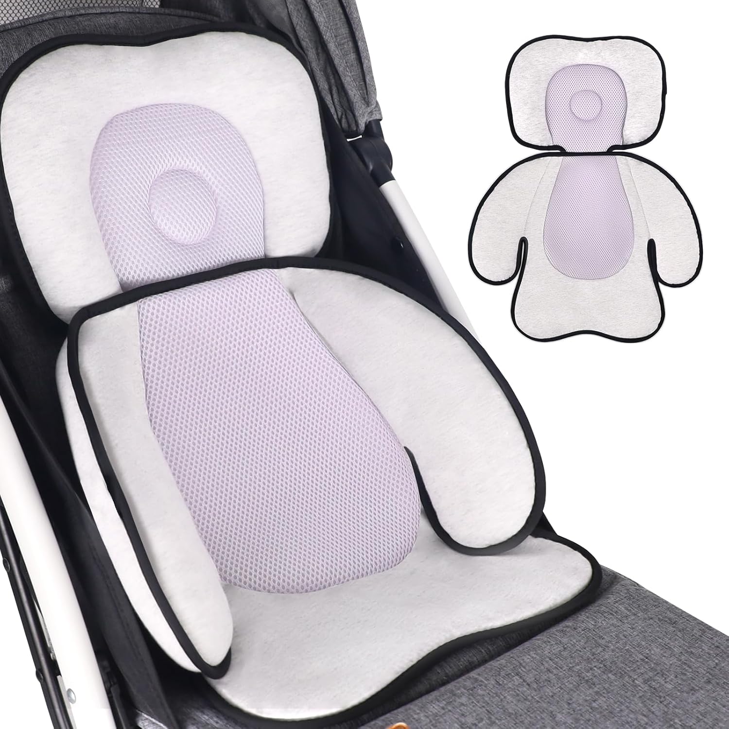 Vocheer Toddler Stroller Cushion 3 in 1 Car Seat Support Pillow for Newborn 0-12 Months