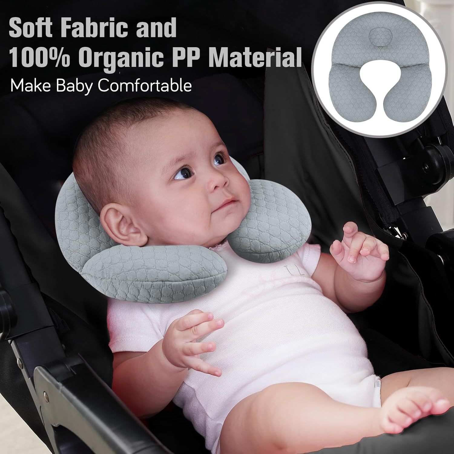 KAKIBLIN Baby Travel Pillow for Car Seat