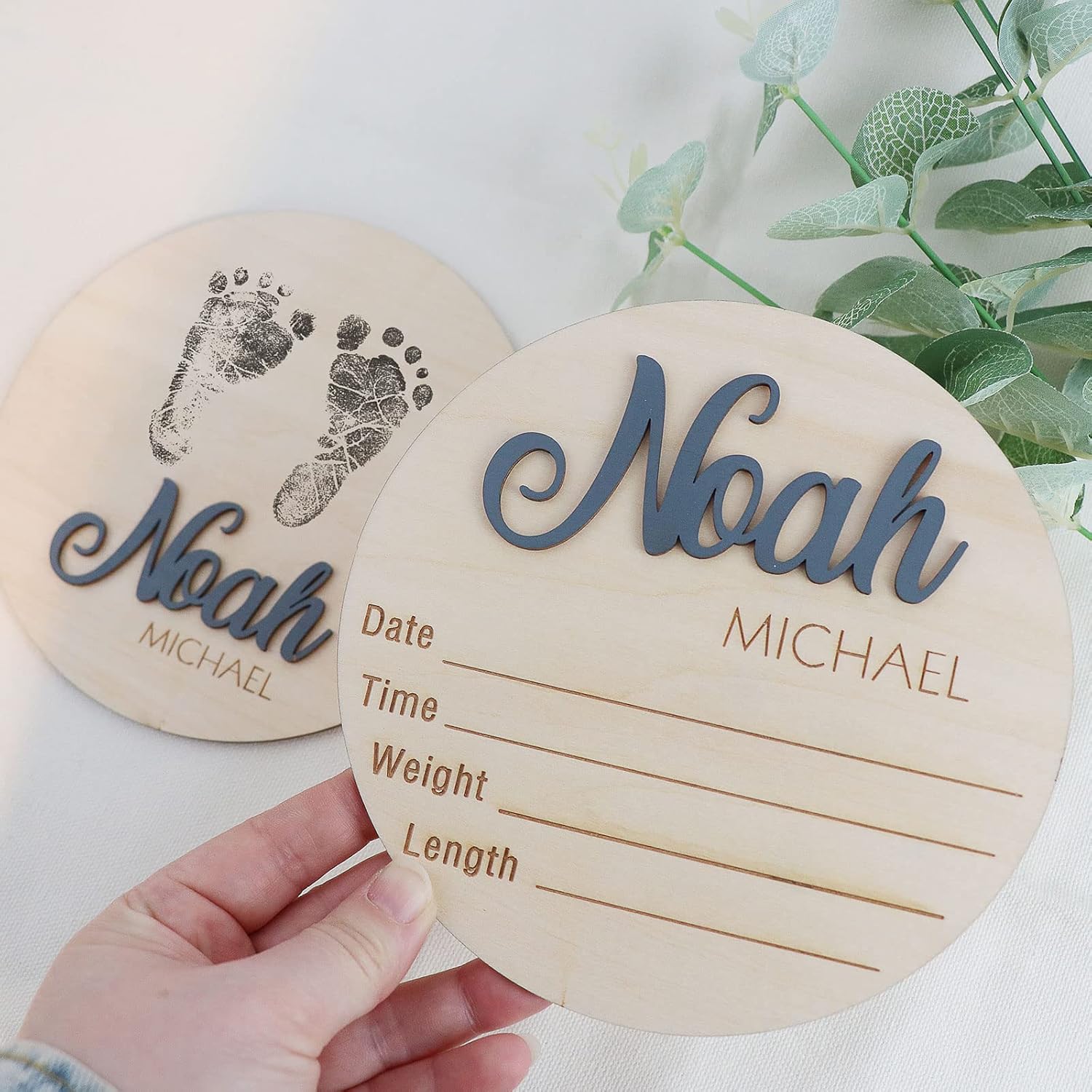 Personalized 3D Baby Announcement Sign with 11 Colors