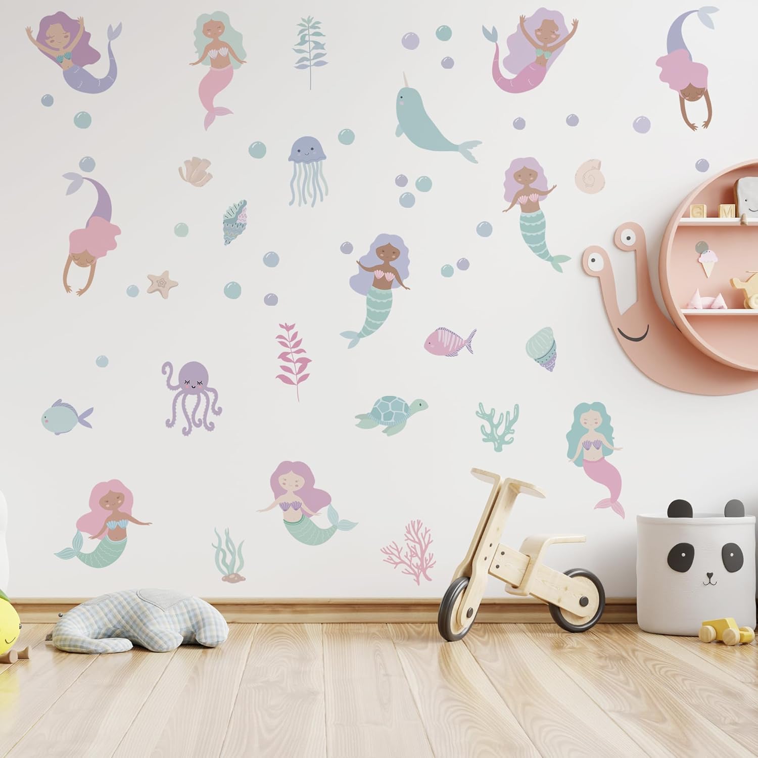 Under The Sea Mermaid Jellyfish Wall Decals