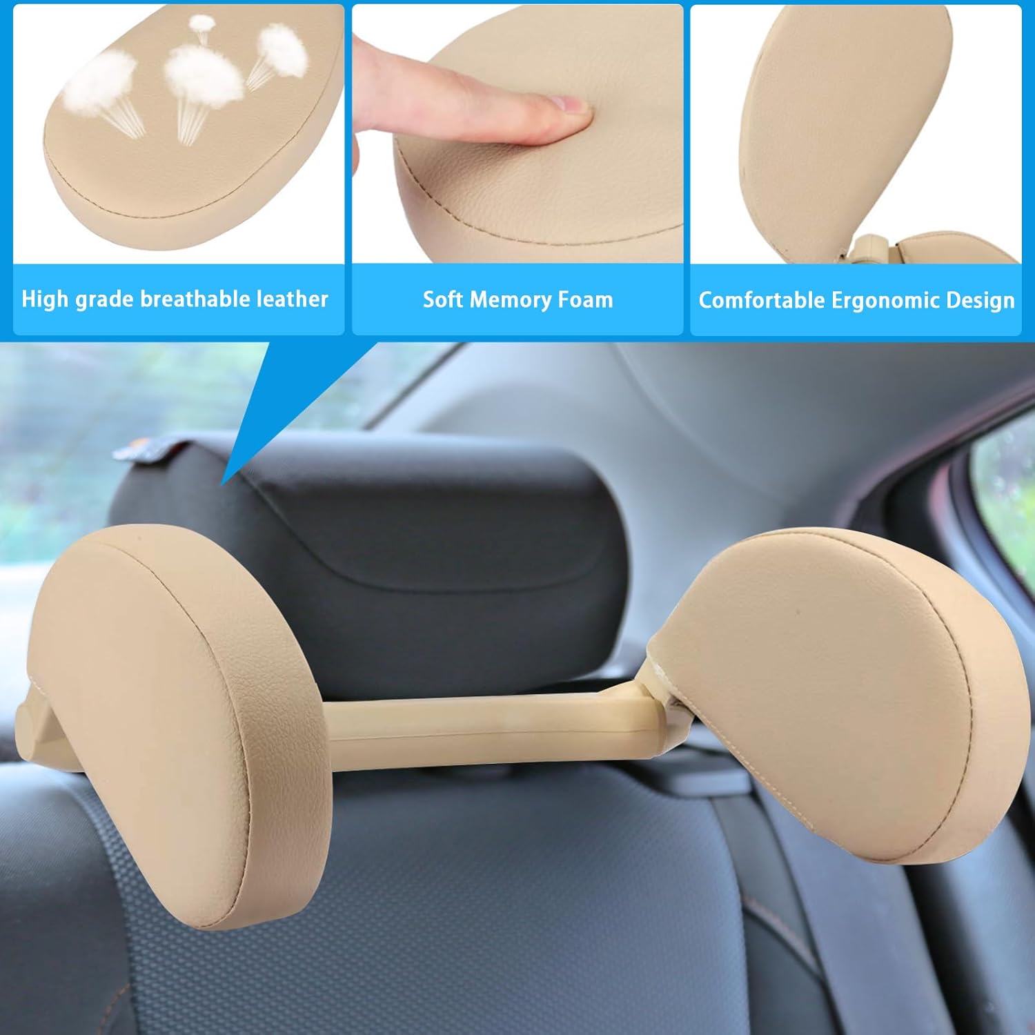 Car Headrest Pillow for Kids Adults Elders