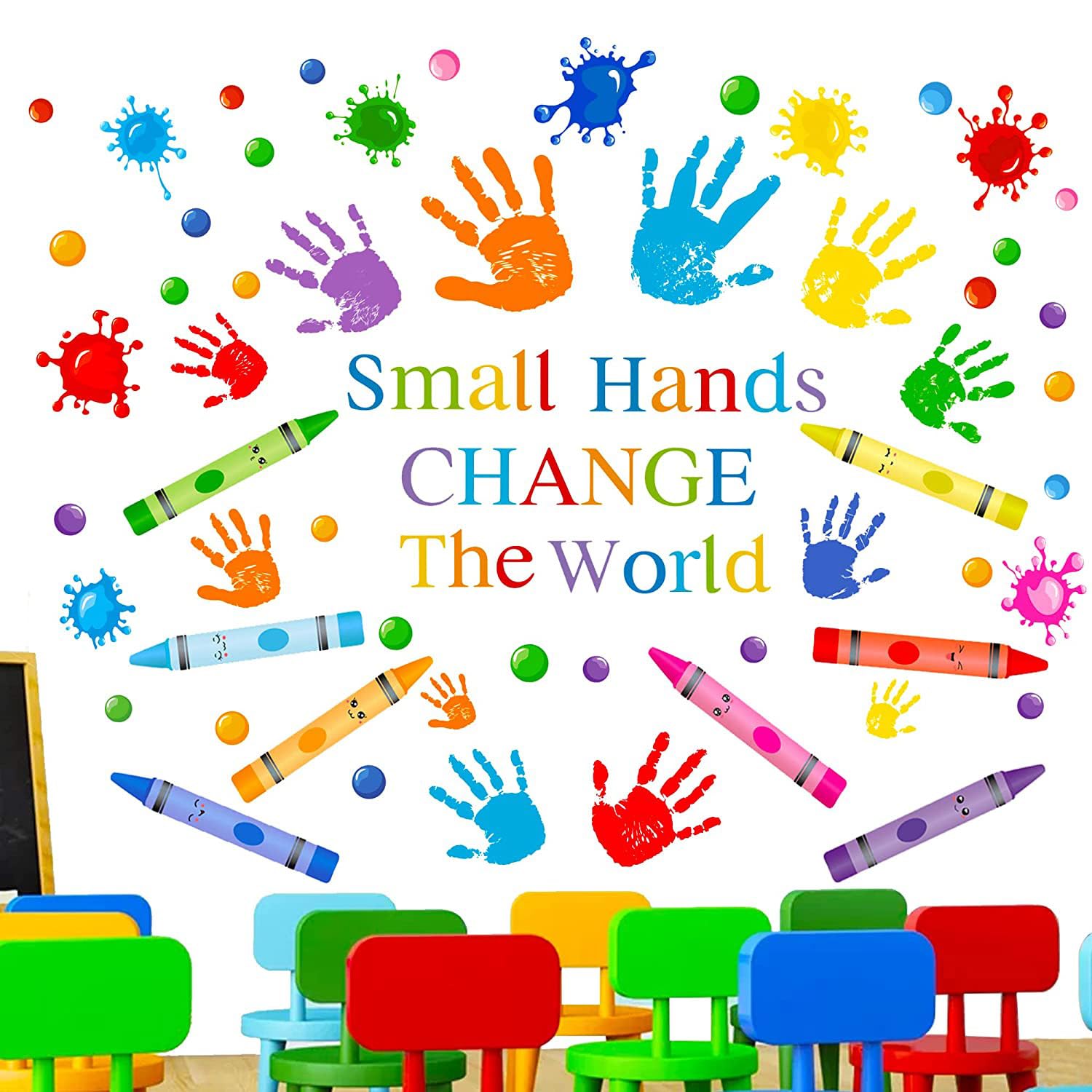 Colorful Inspirational Quotes Wall Decals for Kids Classroom Decor