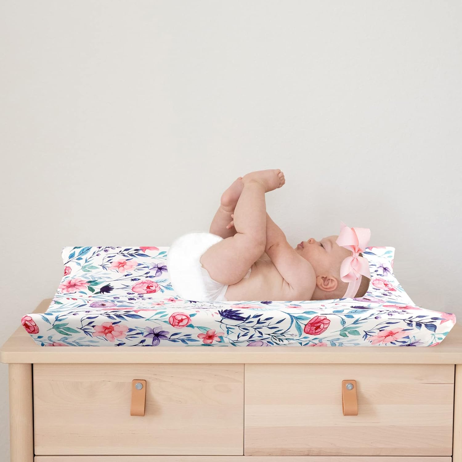 Floral Baby Diaper Changing Pad Cover 2 Pack