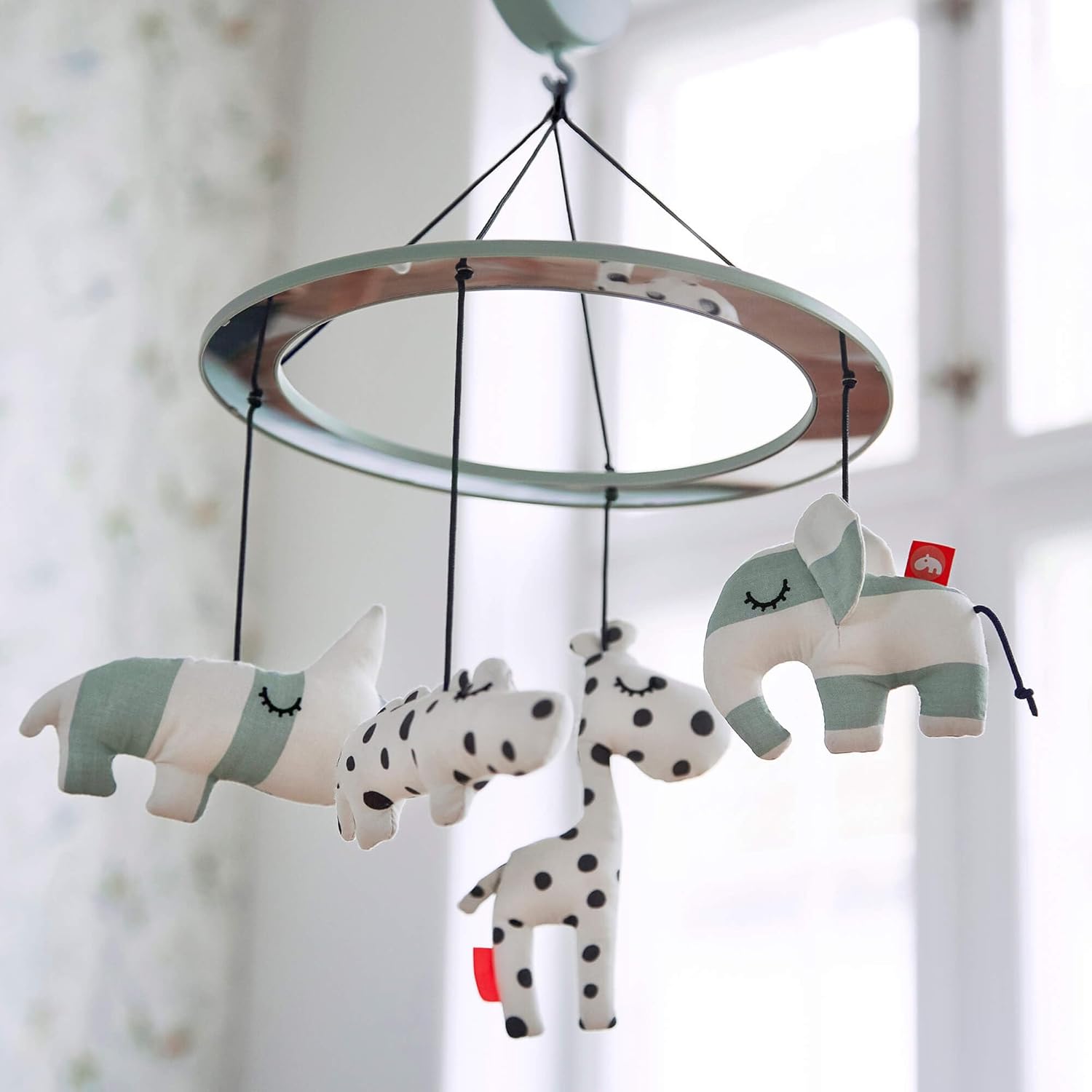 Done by Deer Musical Mirror Mobile with Floating Deer Friends