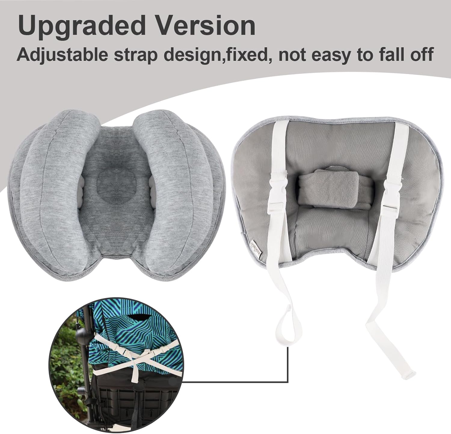 KAKIBLIN 2 in 1 Baby Head Pillow with Adjustable Width