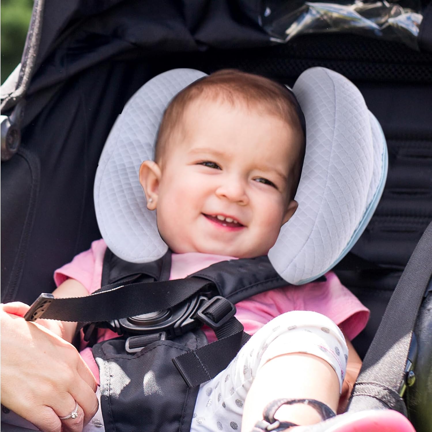 KAKIBLIN 2 in 1 Baby Head Pillow with Adjustable Width for Travel