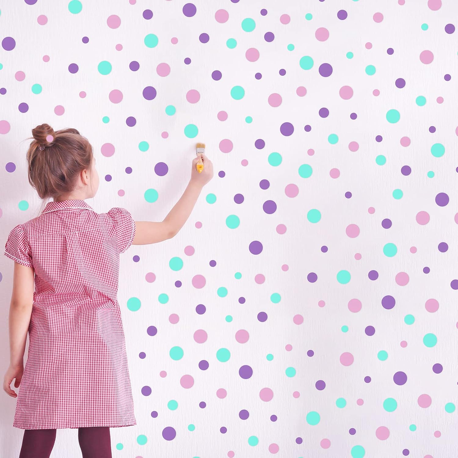 288 Piece Assorted Polka Dot Wall Decals for Bedroom and Nursery