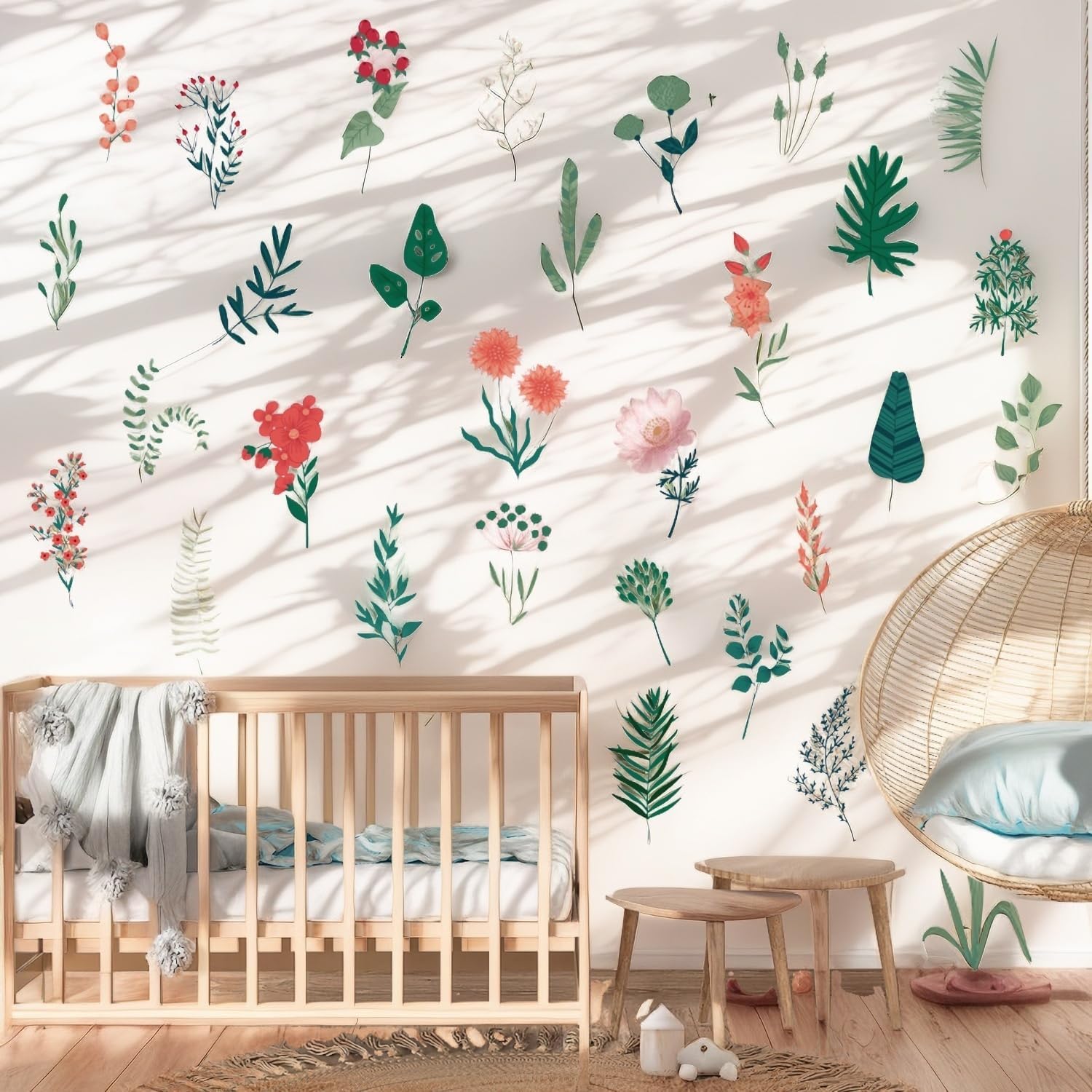 Floral Wall Decals for Baby Nursery and Toddler Room