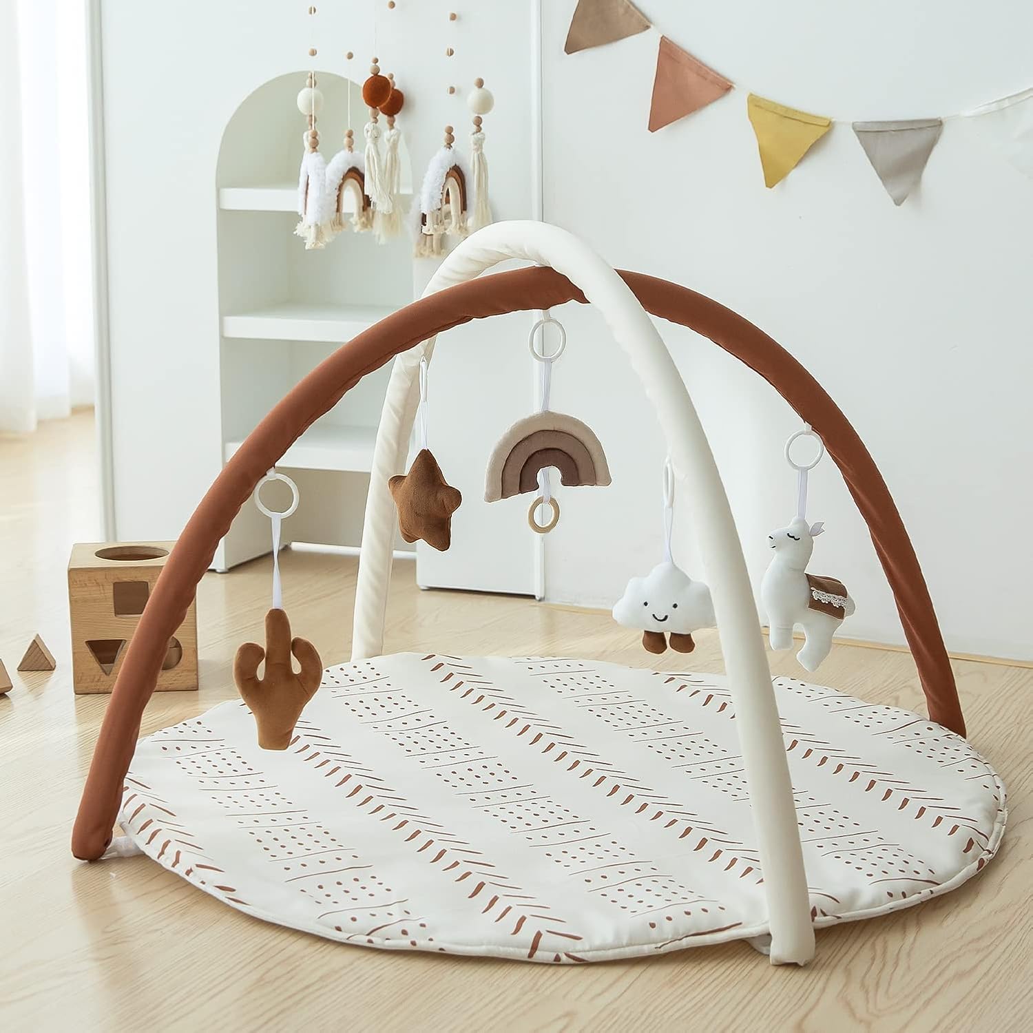 Razee Baby Gym Mat with 5 Toys for Infant Activity