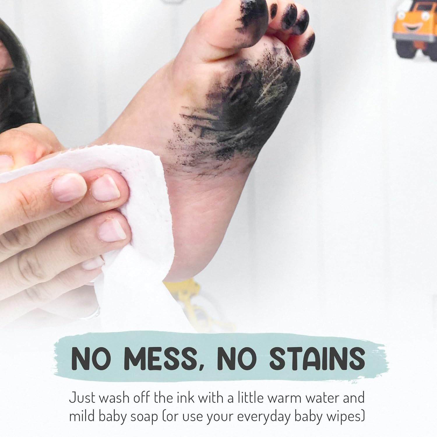 Baby Hand and Footprint Kit Safe Non-Toxic Ink Pad for Easy Prints