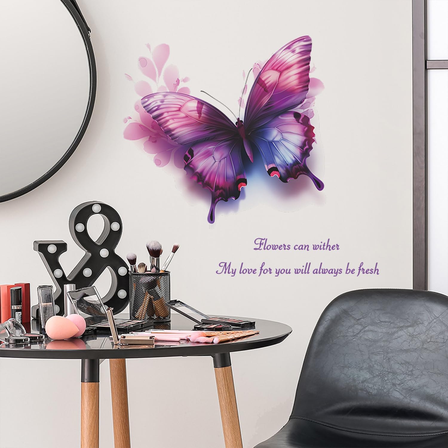 Purple Butterfly Wall Stickers Removable Vinyl Decals