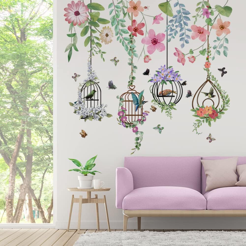 Runtoo Butterfly Flower Wall Sticker Decor