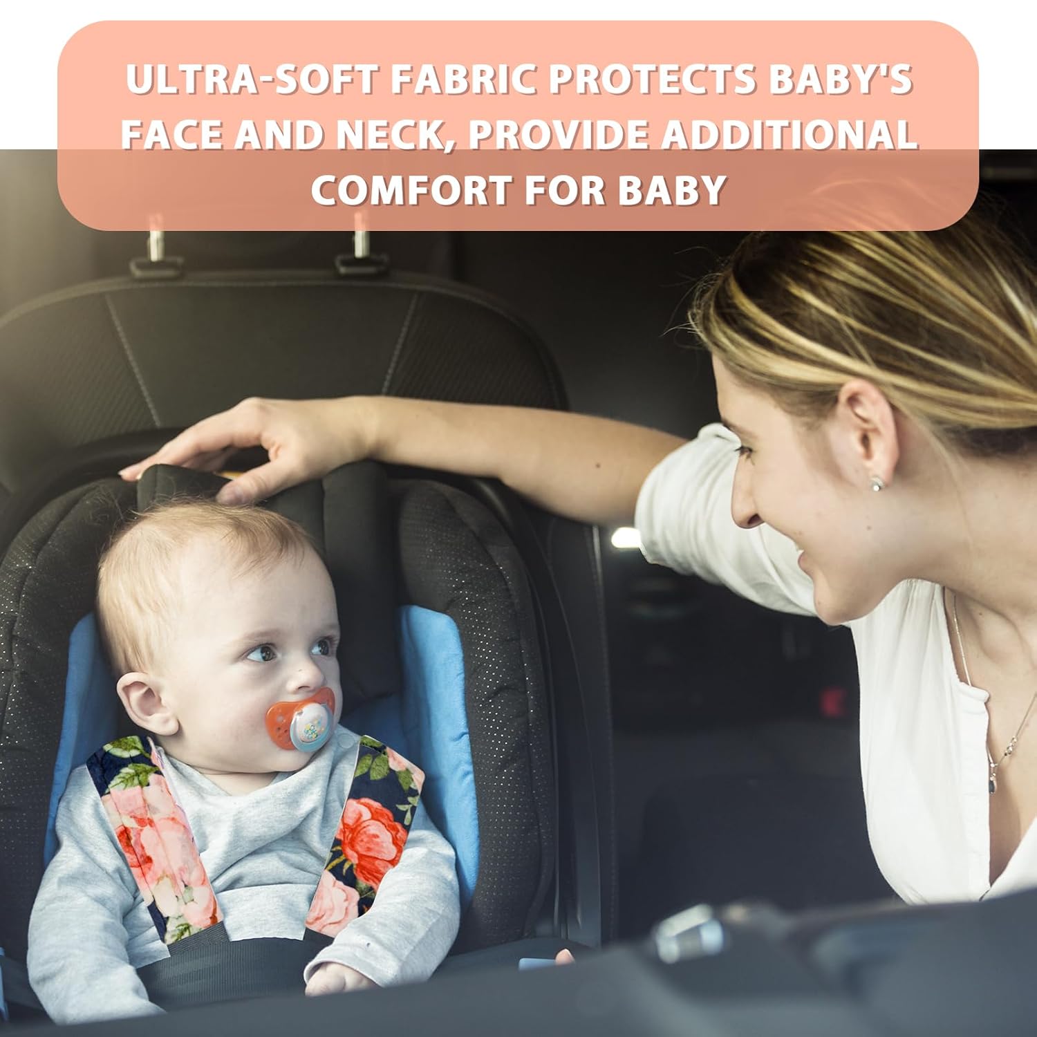 Soft Baby Car Seat Strap Pads for Girls and Boys
