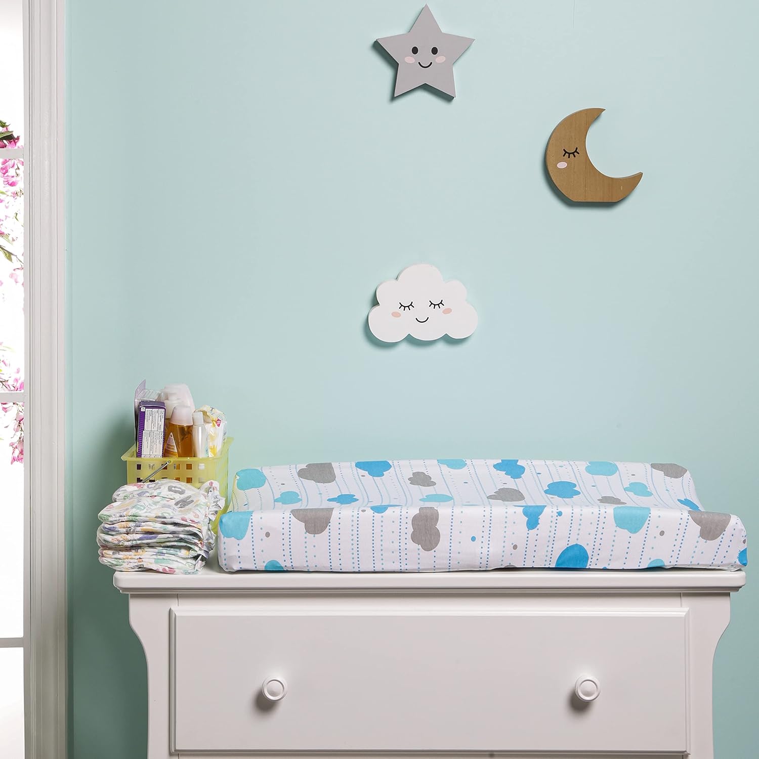 EVERYDAY KIDS 2 Pack Baby Changing Pad Covers for Boys