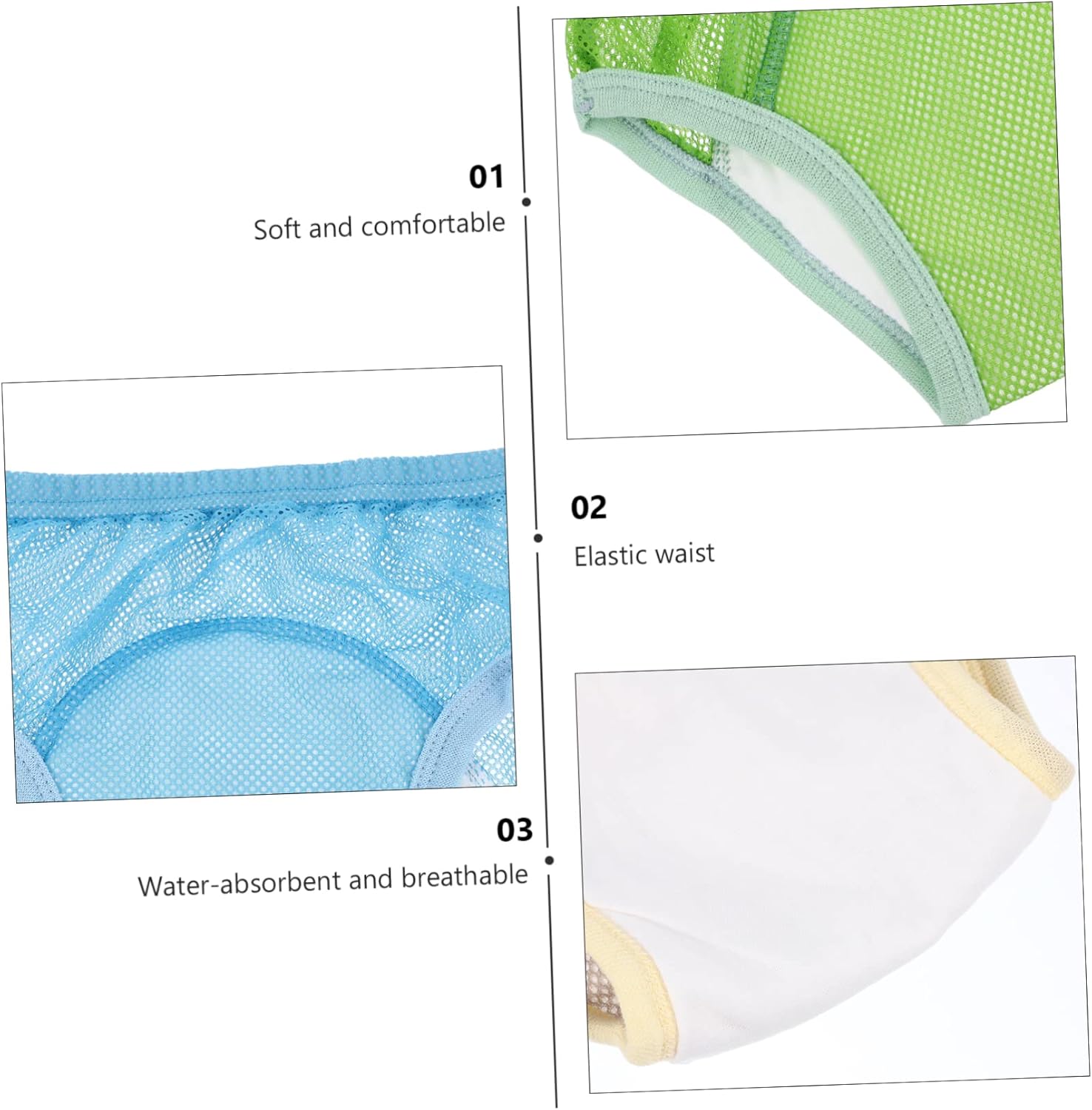 Toddler Training Pants 3 Pack Breathable Comfortable