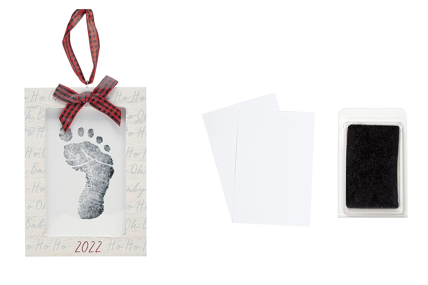Kate Milo 2022 Baby Footprint Christmas Ornament