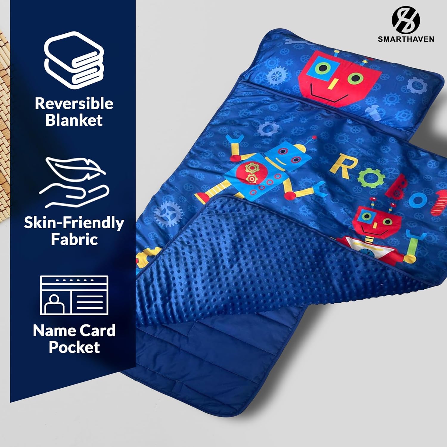 Toddler Nap Mat Set with Removable Pillow - 50x20 Inches Ultra Soft Slumber Mat for Preschool and Daycare