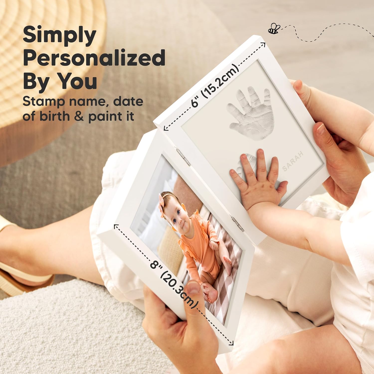 KeaBabies Personalized Baby Keepsake Kit