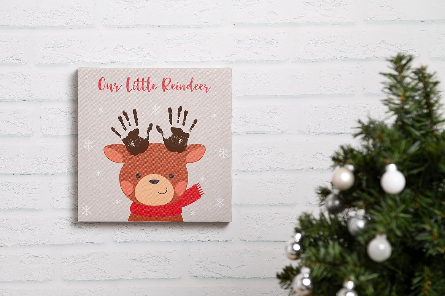 Little Holly My First Christmas Baby Print Canvas