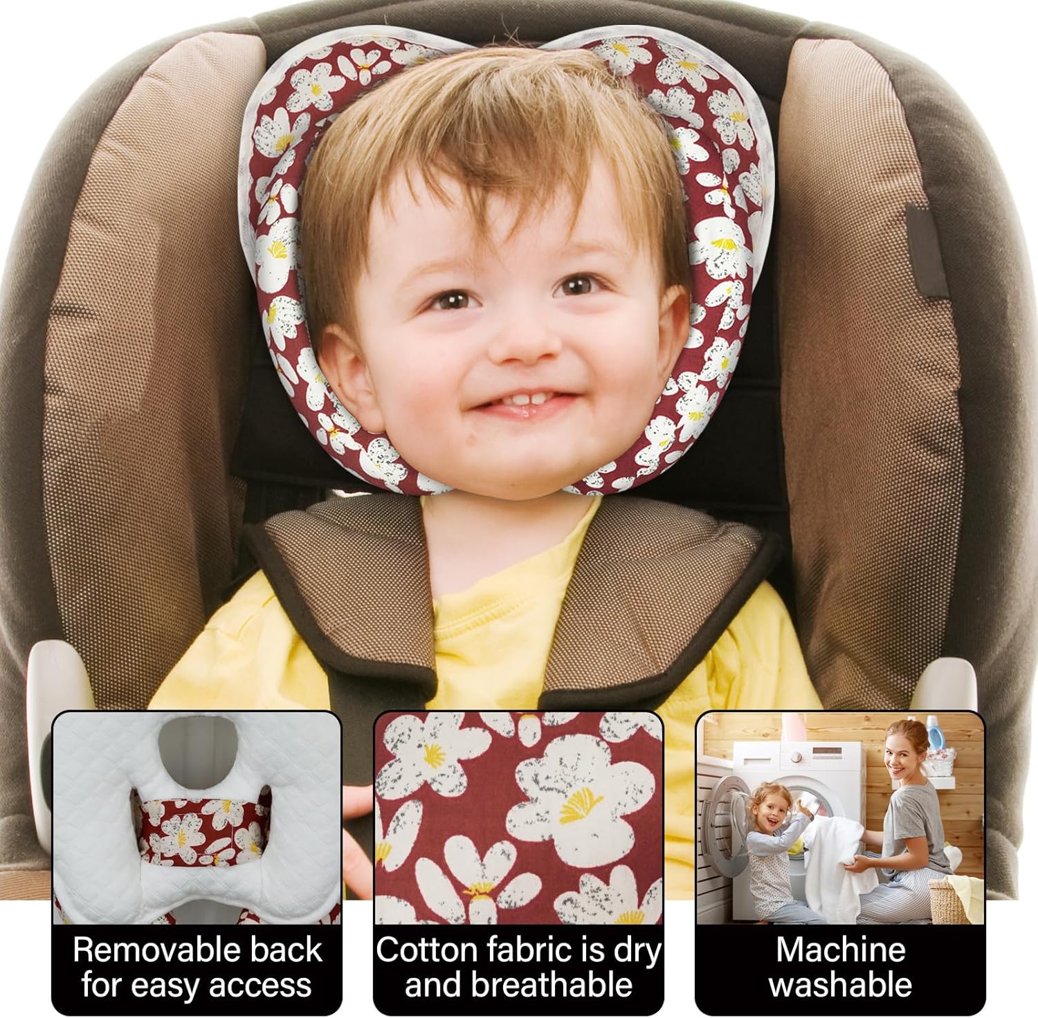 XIGGA Banana-Shaped U-Shaped Two-in-One Travel Pillow for Babies