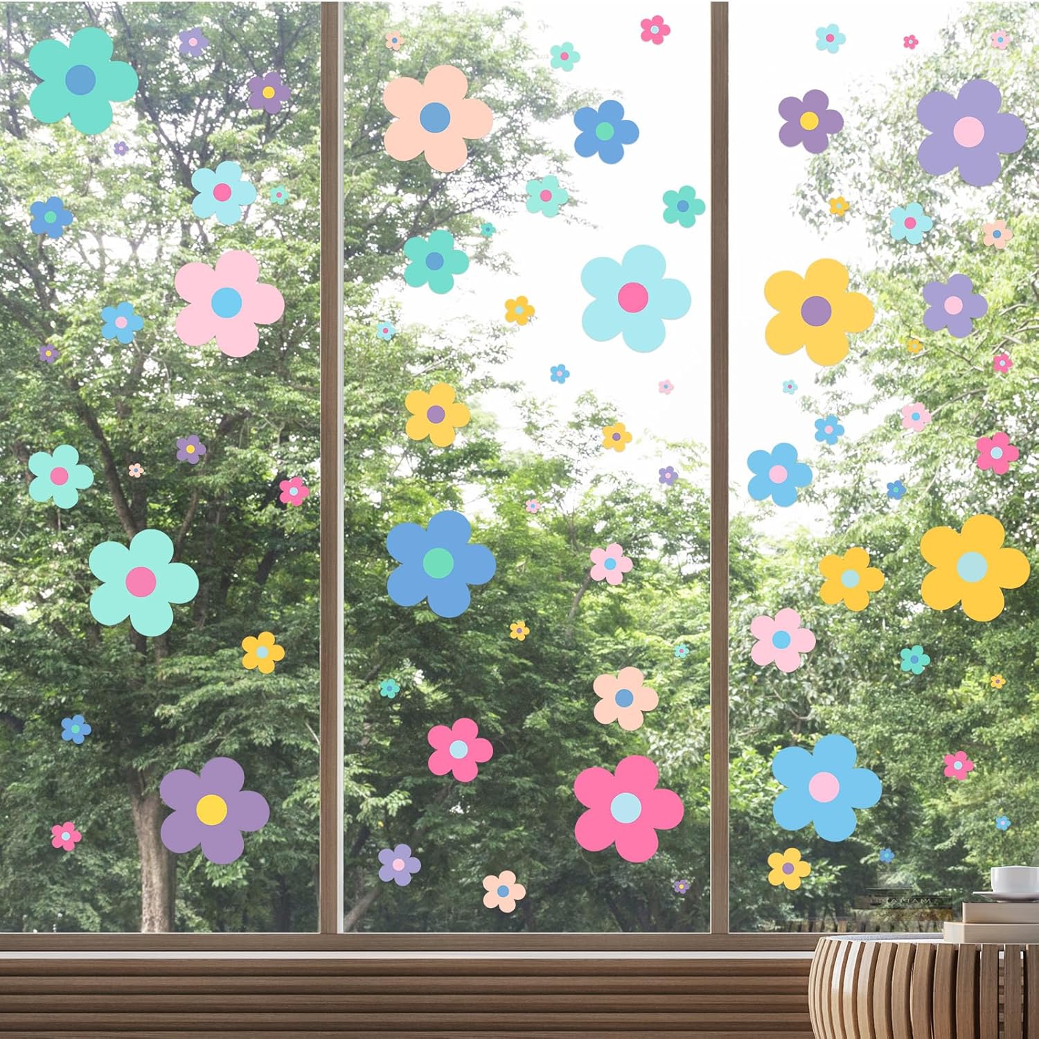 TaoBary 288 Pcs Y2k Cute Flowers Wall Decal