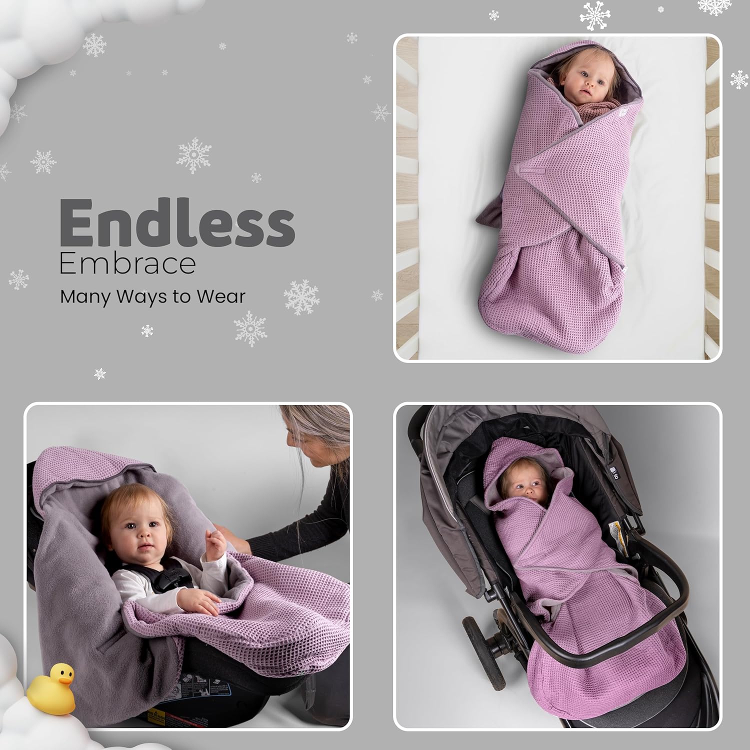 Swaddyl Car Seat Cover for Baby Girl Winter Essential Gift