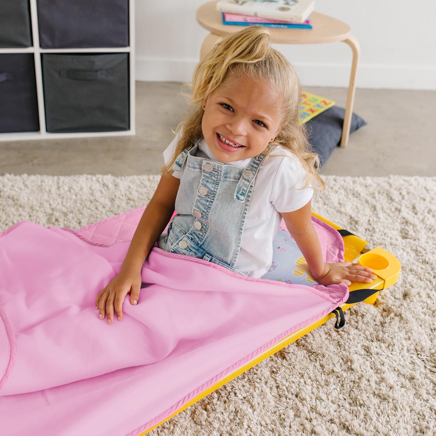 Wildkin Modern Kids Nap Mat with Pillow and Elastic Straps - Butterfly Garden
