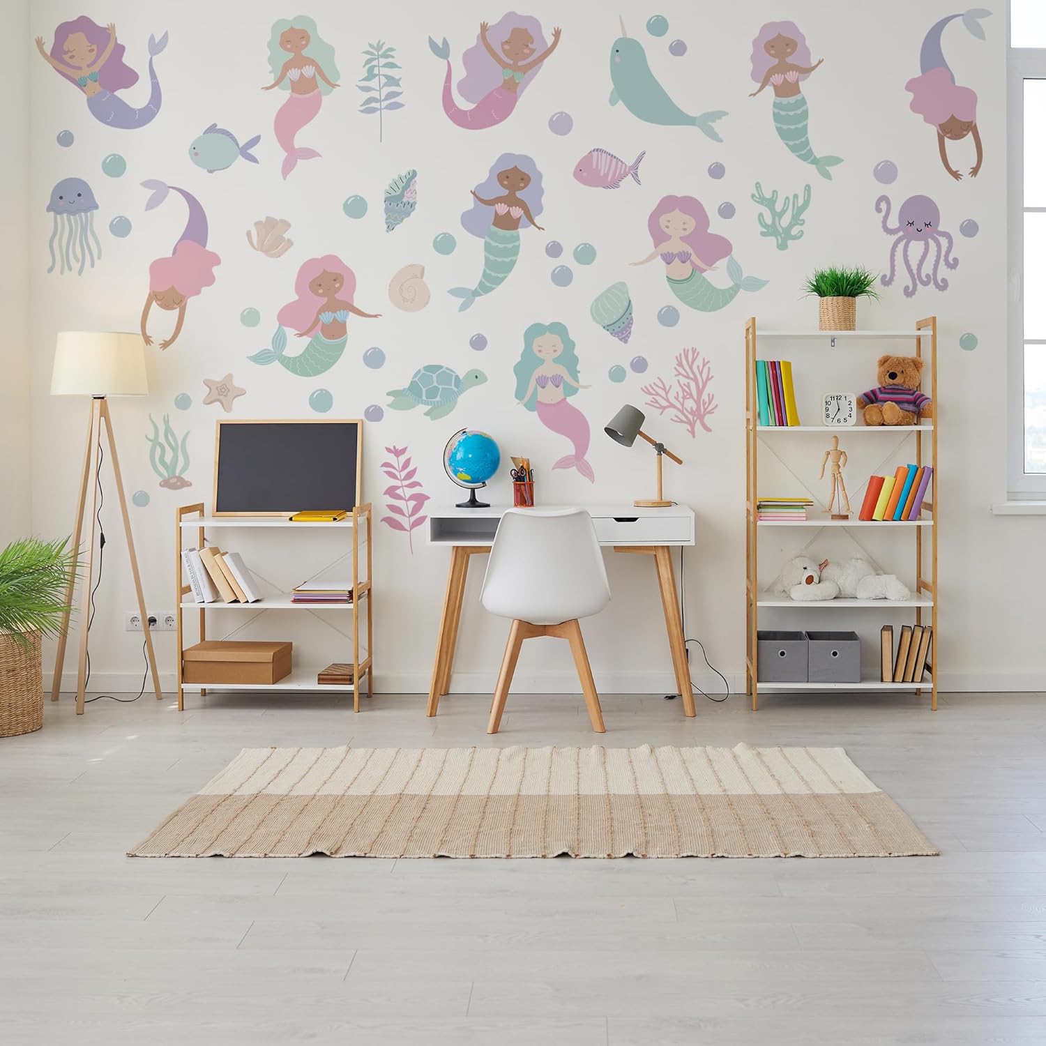 Under The Sea Mermaid Jellyfish Wall Decals
