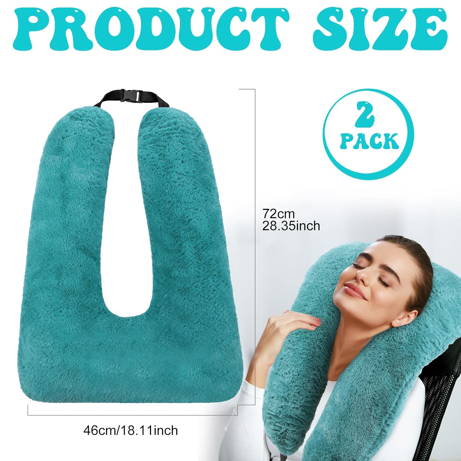 2 Pcs U Shaped Travel Pillow for Car and Plane Use